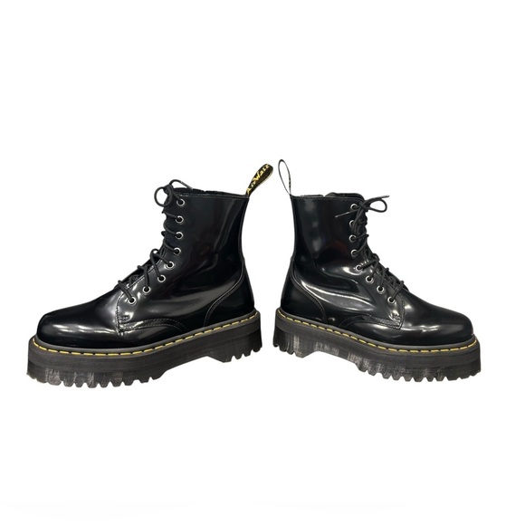 Women’s Dr. Martens Vegan Patent Leather Jadon Platform Combat Boots: SZ 7 - Picture 7 of 11